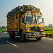 Heavy loaded truck